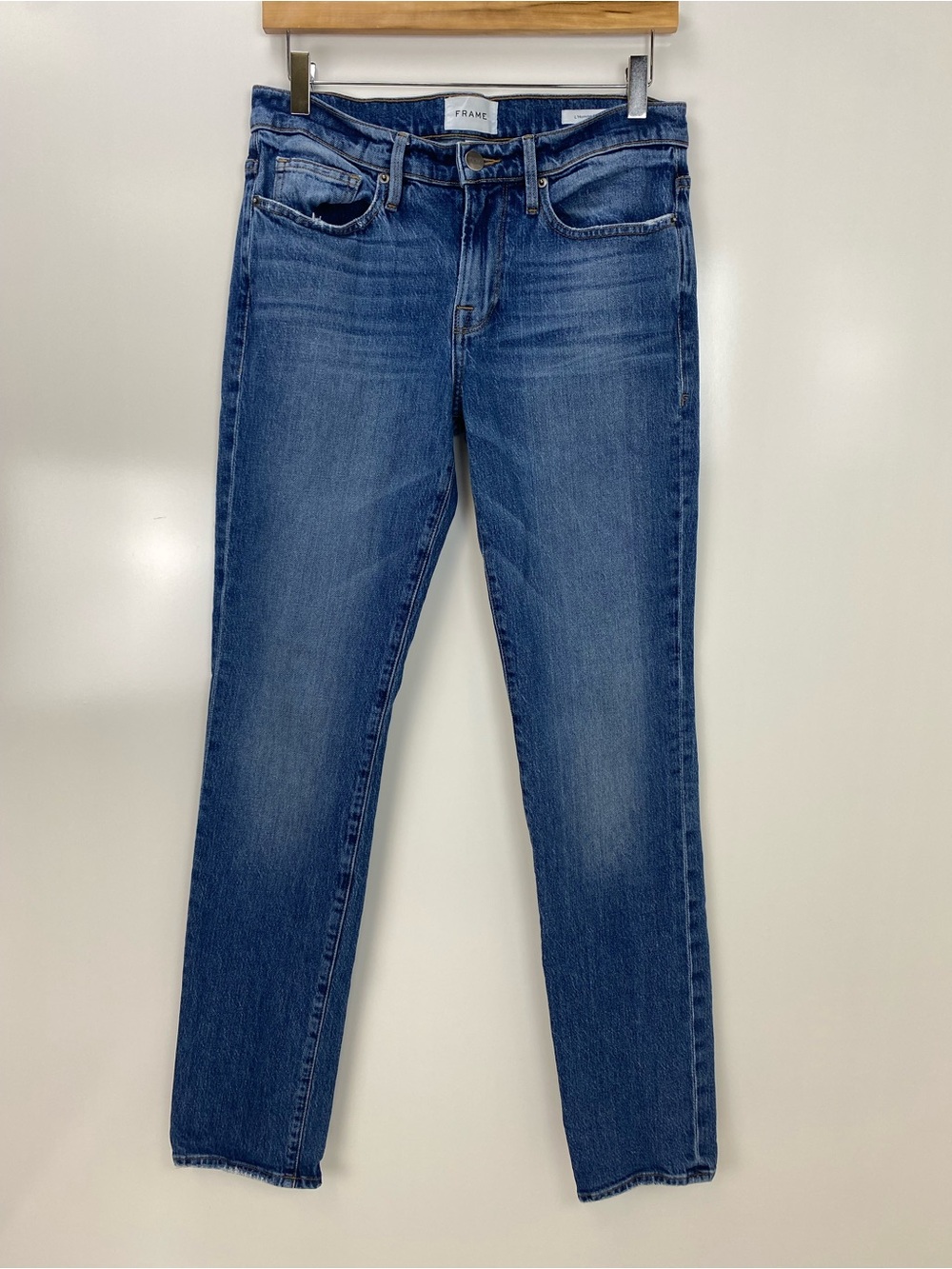 Frame Denim Slim Leg Men’s Jeans in Medium Blue